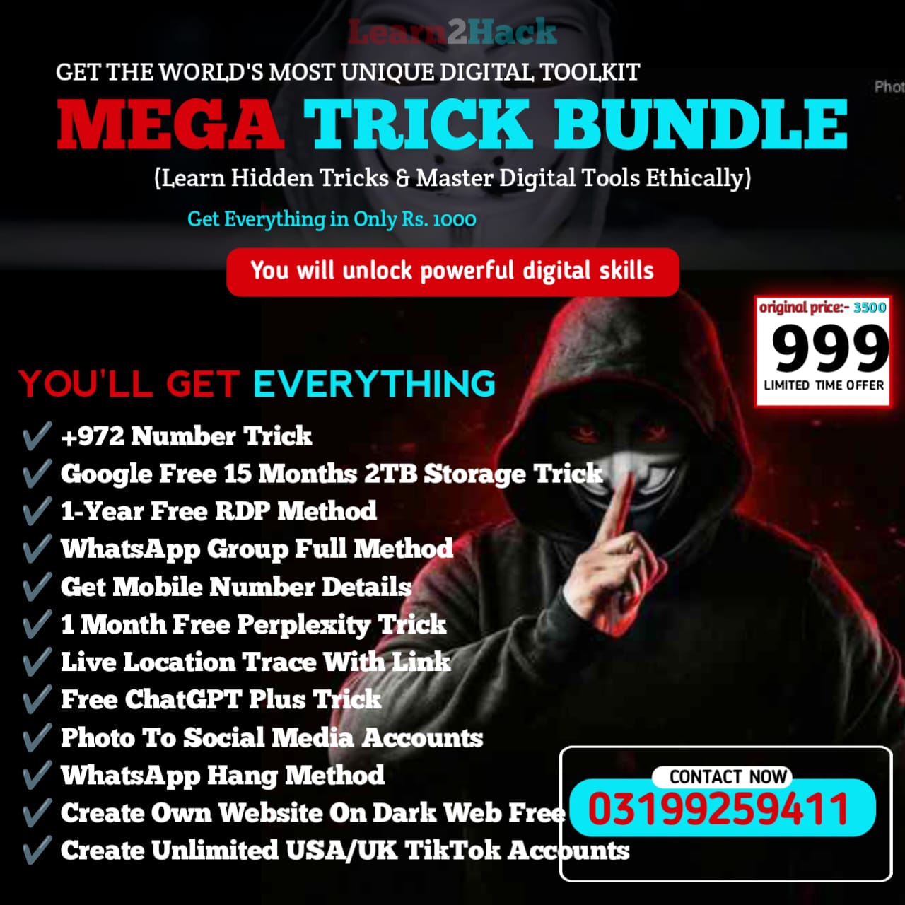2Hack - Digital Toolkit Mega Trick Bundle | Learn Ethical Hacking & Digital Skills