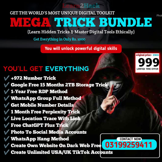 2Hack - Digital Toolkit Mega Trick Bundle | Learn Ethical Hacking & Digital Skills