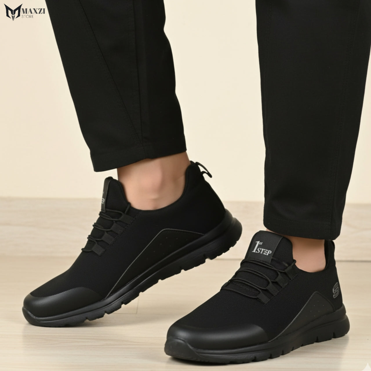 Men's All-Black Casual Sneakers